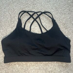 Black Strappy Sports Bra